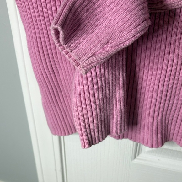 DKNY Pink Ribbed Long Sleeve Top - Picture 4 of 6